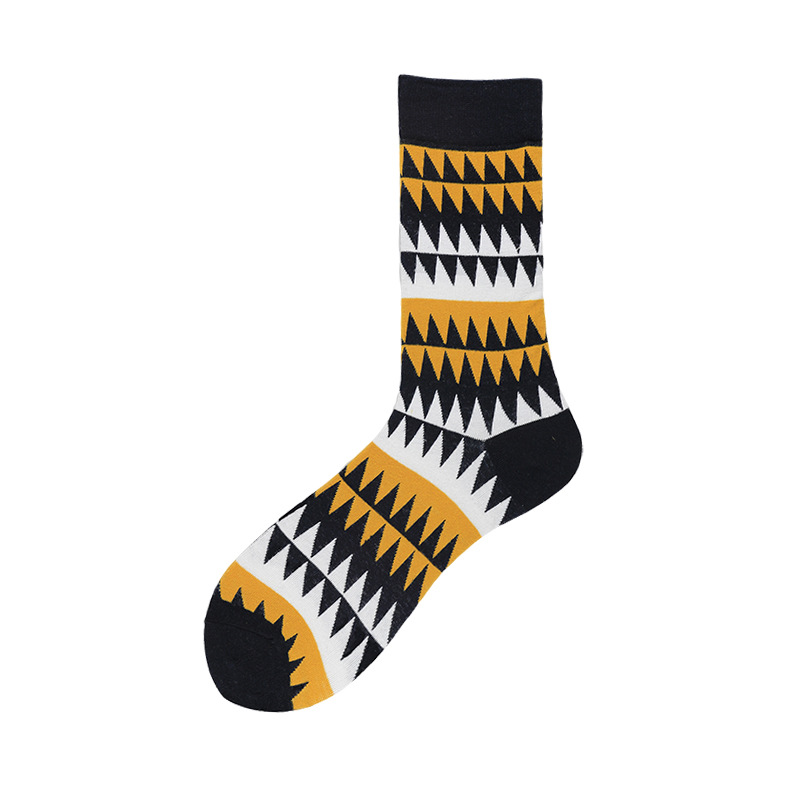 Colorful Geometric Socks Wholesale Men